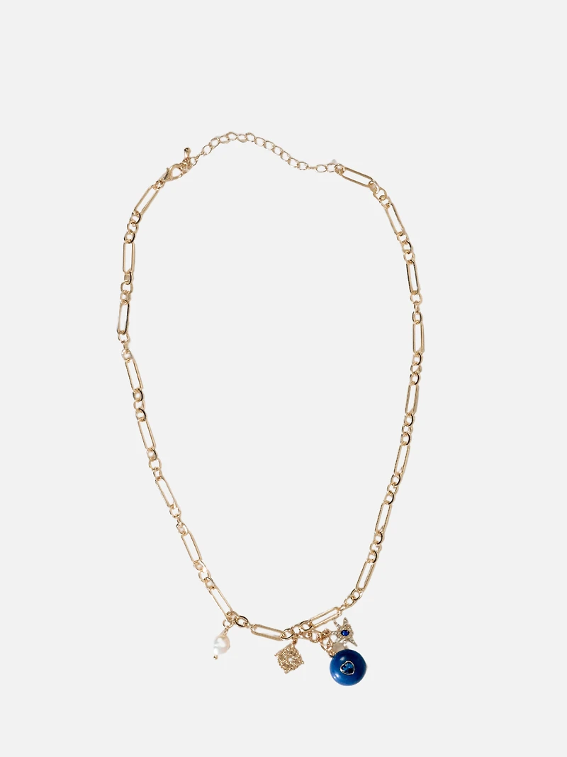 Blue Charm Necklace