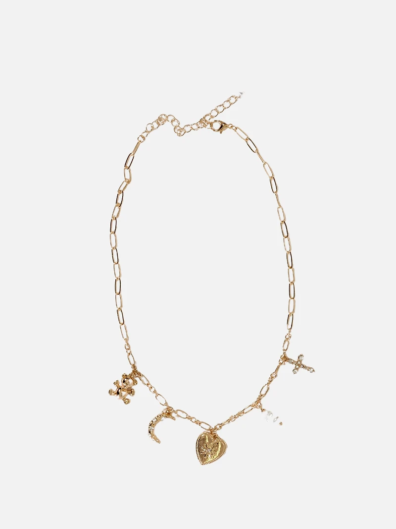 Teddy Bear Charm Necklace