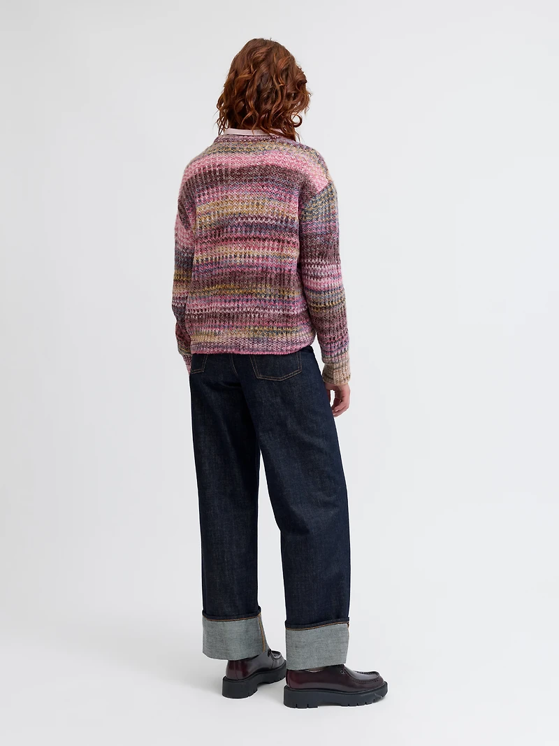 Simone Space Dye Crewneck Sweater