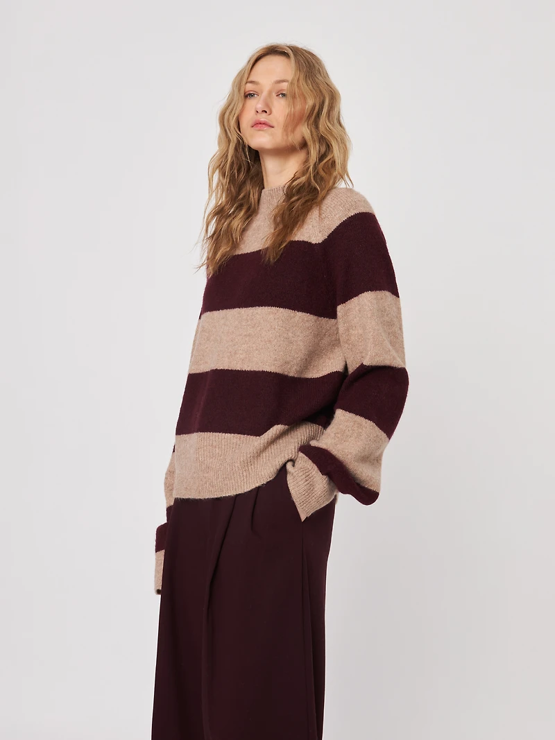 Edison Stripe Crewneck Pullover Sweater