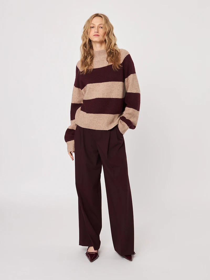 Edison Stripe Crewneck Pullover Sweater