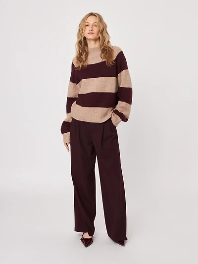 Edison Stripe Crewneck Pullover Sweater