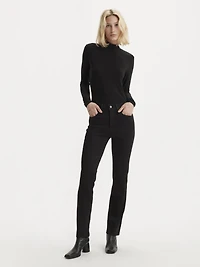 724 High Rise Straight - Soft Black