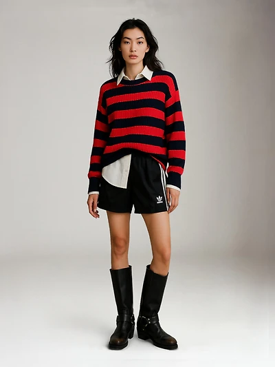 Bobby Stripe Crewneck Pullover Sweater