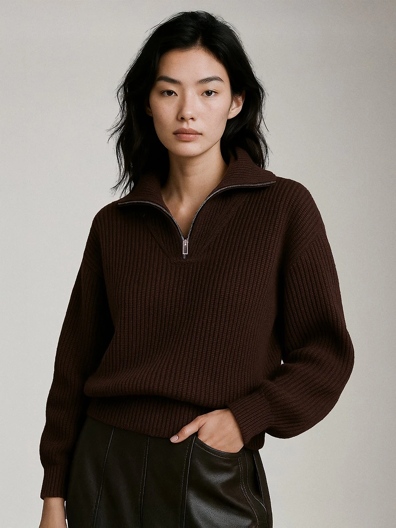 Chase Quarter Zip Mockneck Sweater