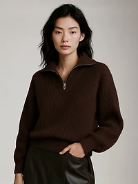 Chase Quarter Zip Mockneck Sweater