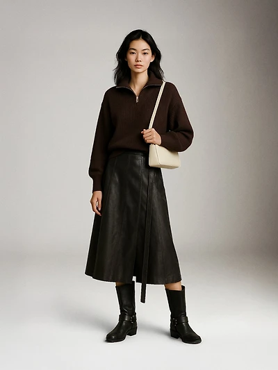 Chase Quarter Zip Mockneck Sweater