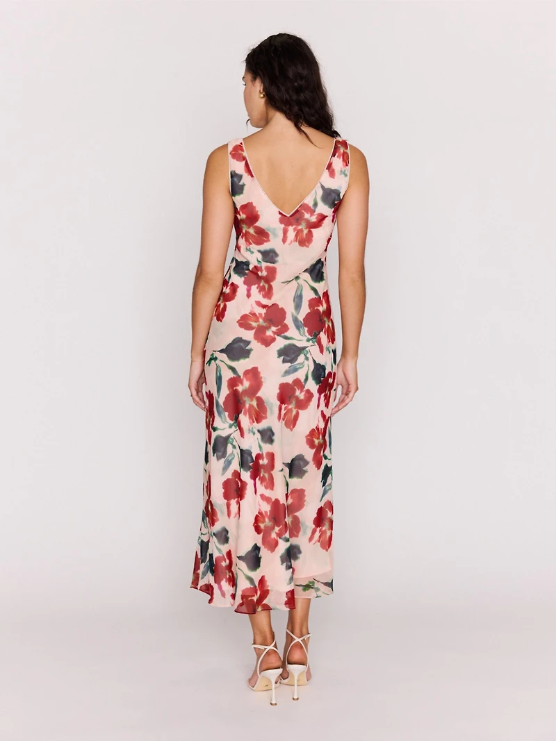Arabella Bias Midi Dress