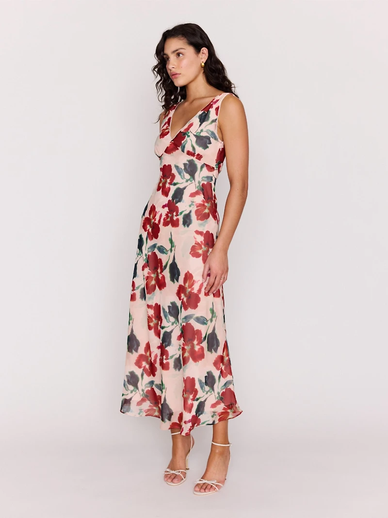 Arabella Bias Midi Dress