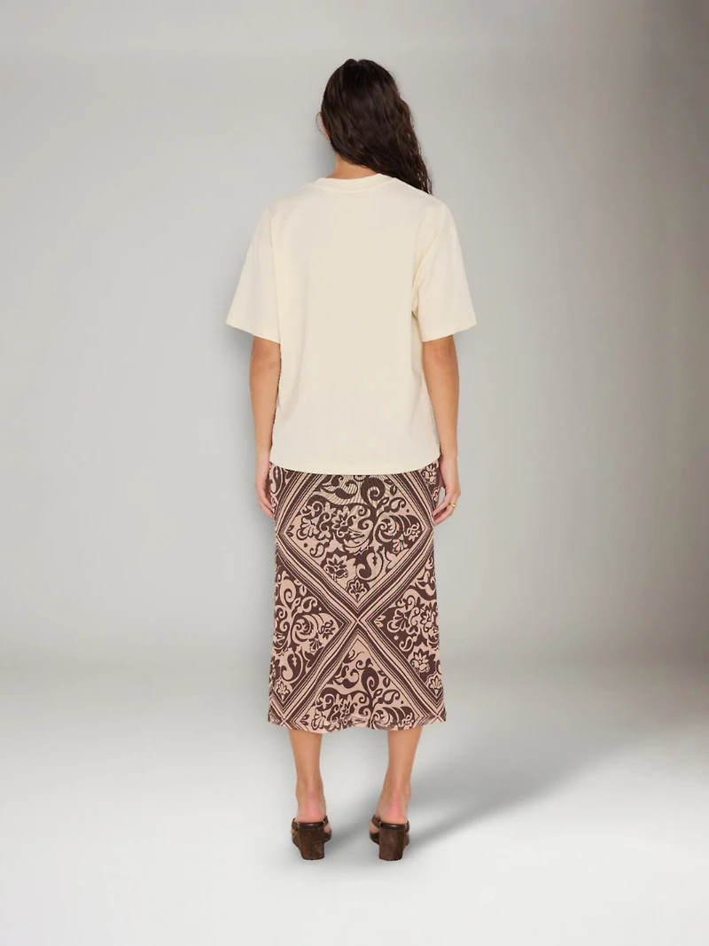 Lumi Mesh Midi Skirt