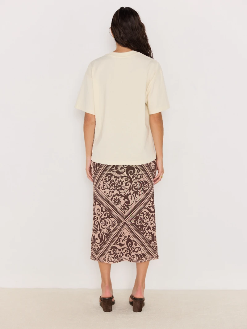 Lumi Mesh Midi Skirt