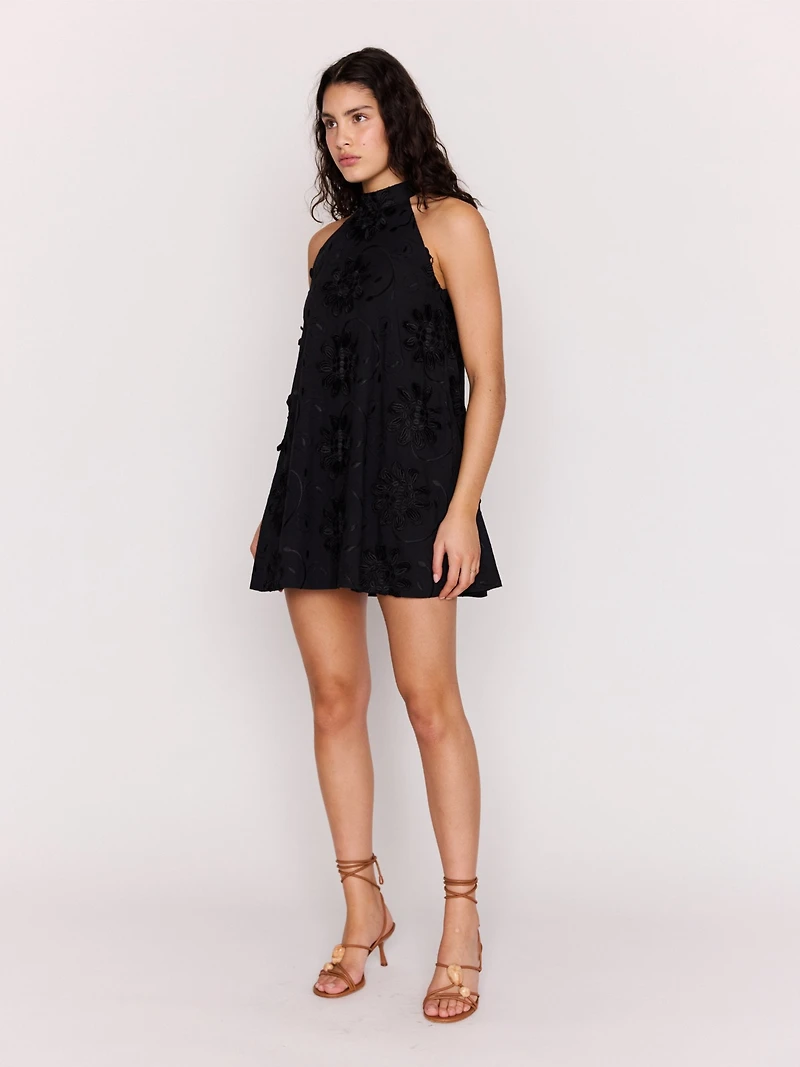 Roma High Neck Mini Dress