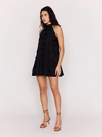 Roma High Neck Mini Dress