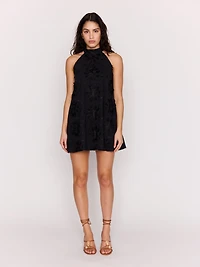 Roma High Neck Mini Dress