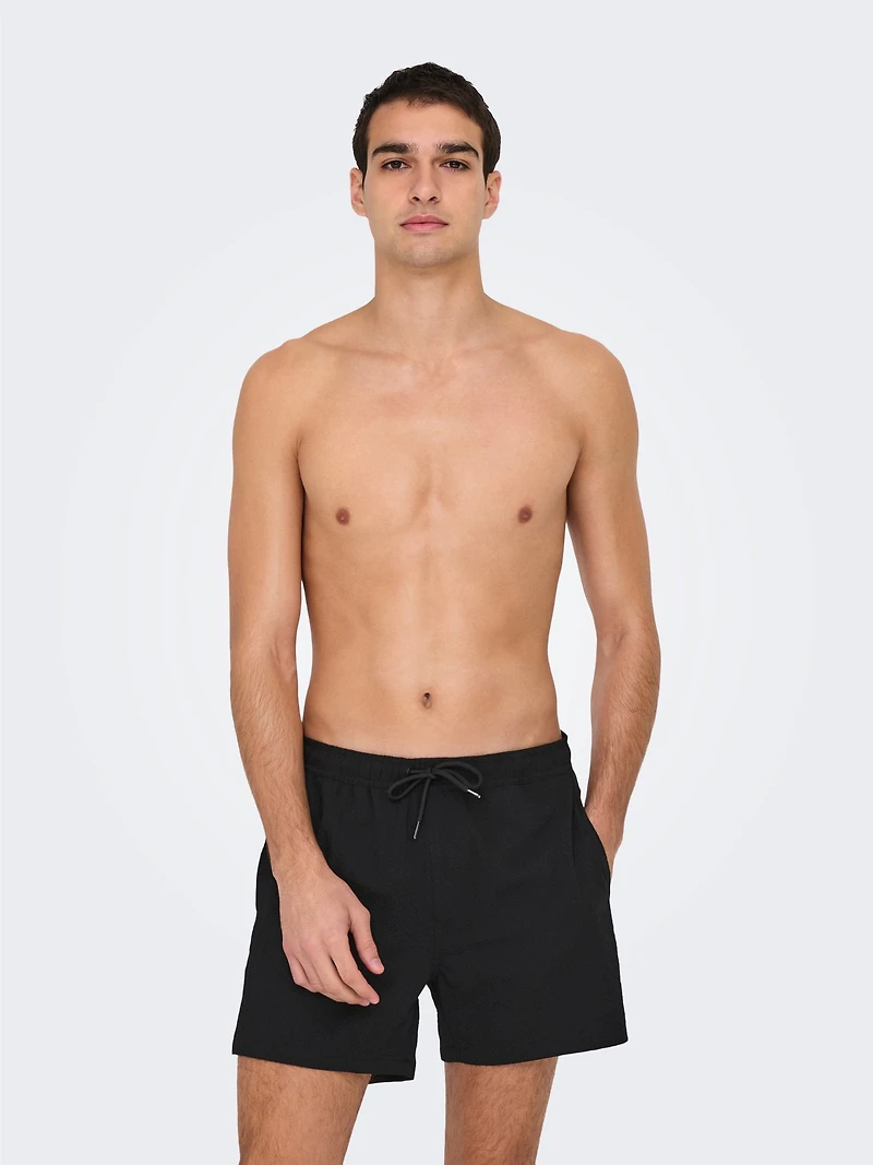 Ted Seersucker Swim Shorts