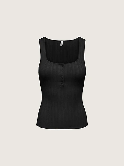 Bree Square Neck Knit Tank Top