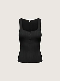 Bree Square Neck Knit Tank Top