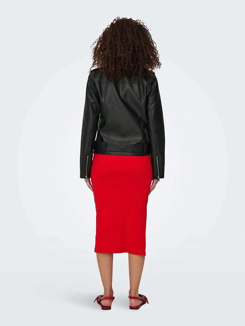 Millie Vegan Leather Moto Jacket