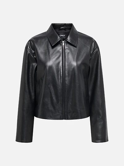 Nicki Faux Leather Zip Jacket