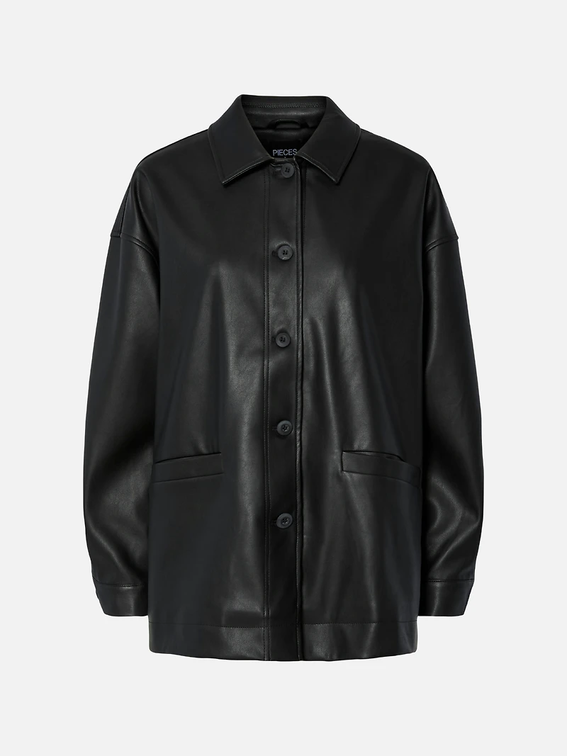 Jamilla Vegan Leather Overshirt