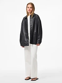 Jamilla Vegan Leather Overshirt