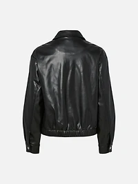 Vera Faux Leather Bomber Jacket