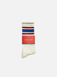 Jacquard Stripe Crew Socks