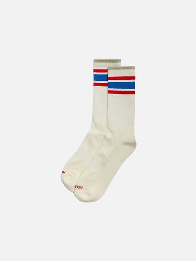 Jacquard Stripe Crew Socks