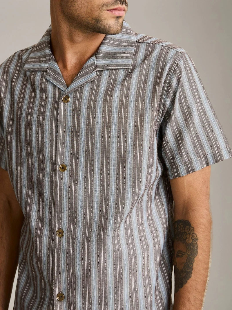 Vacation Stripe Shortsleeve Shirt