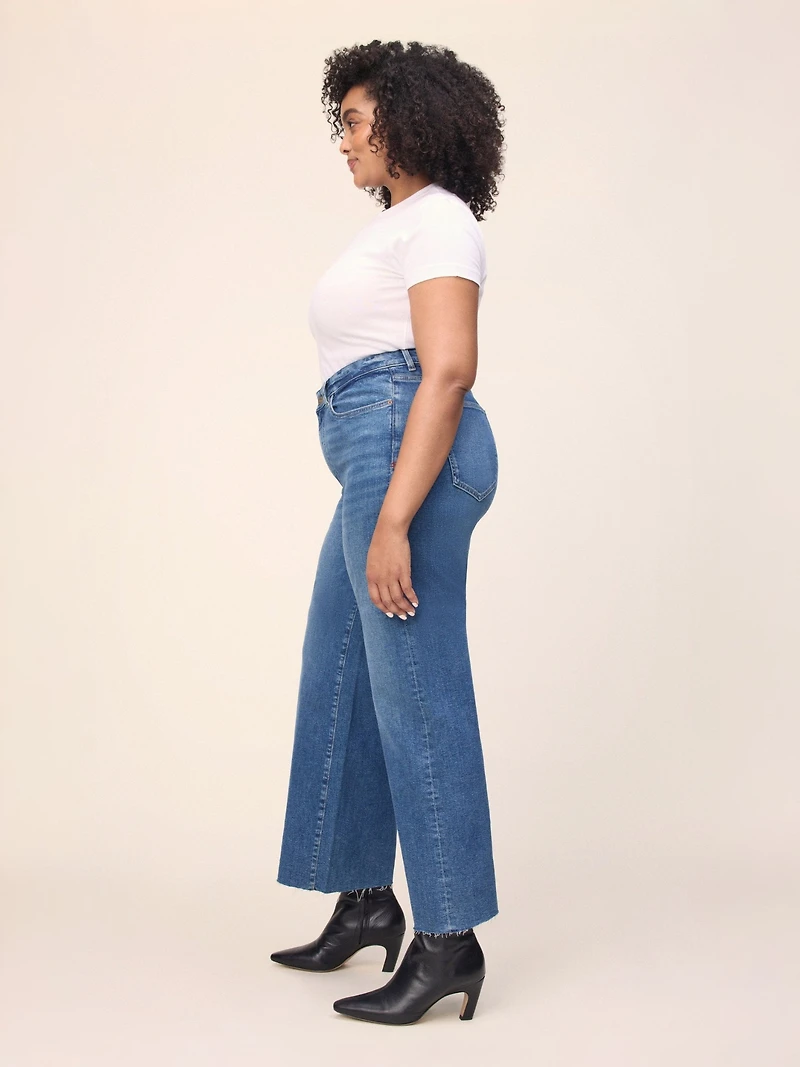 ICN Crop Wide Leg Jeans - Extended Sizing
