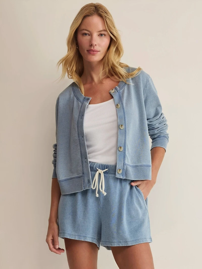 Daily Knit Denim Cardigan