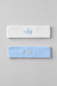 Glow Sweatband (2-Pack) - Seashell Blue/White