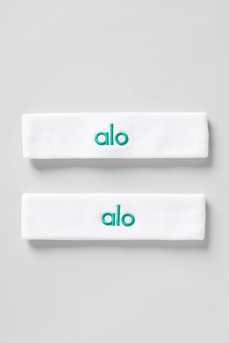 Glow Sweatband (2-Pack) - White/Spruce Green