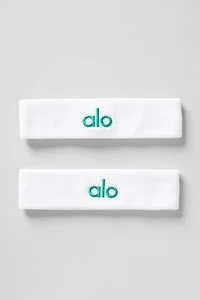 Glow Sweatband (2-Pack) - White/Spruce Green