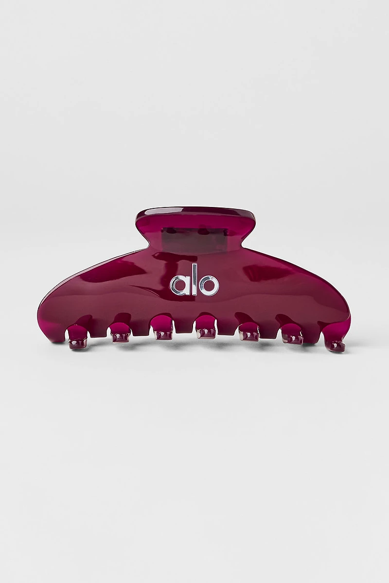 90's Claw Clip - Burgundy Clear