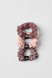 Fresh Mini Scrunchie 3-Pack - Mushroom/Pink Quartz/Smoky Quartz