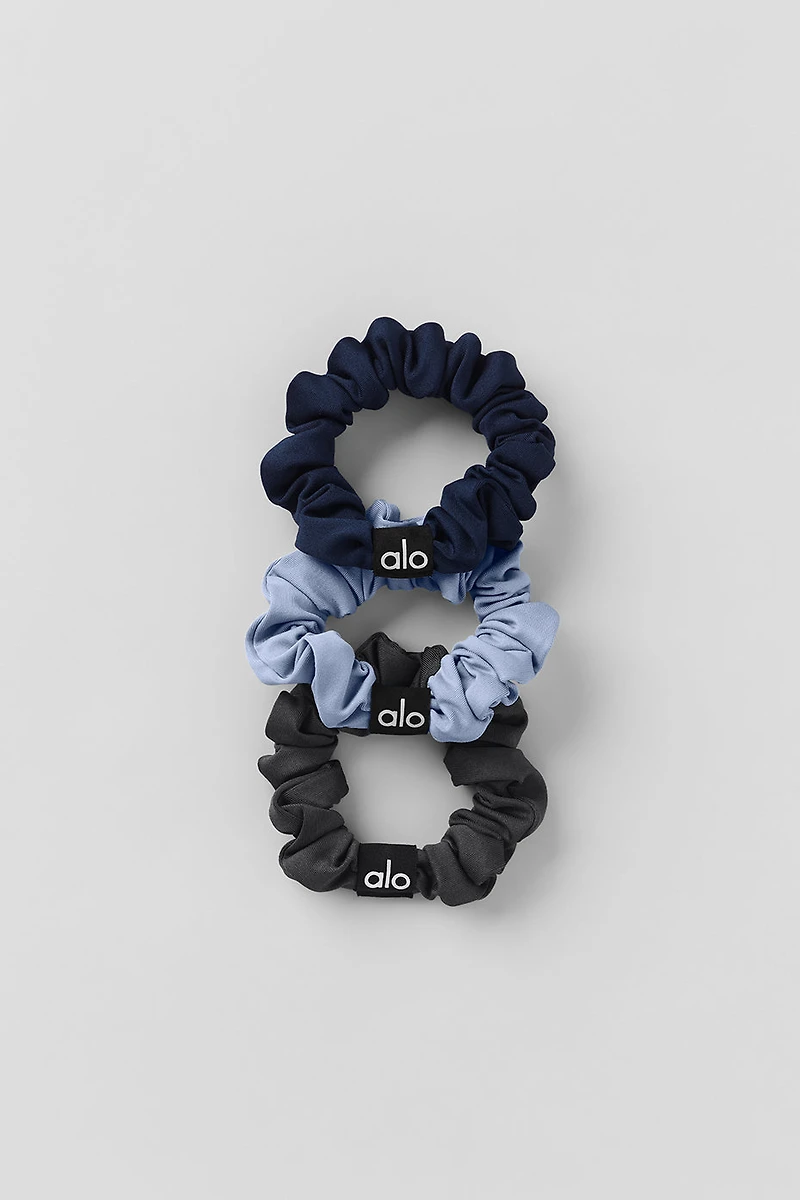 Fresh Mini Scrunchie 3-Pack - Winter Frost/Navy/Anthracite
