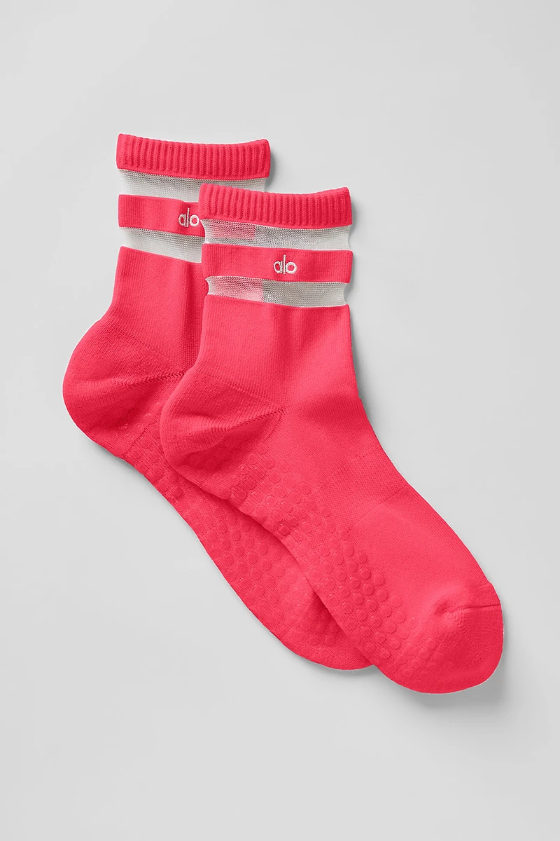 Women's Pulse Grip Sock - Candy Red