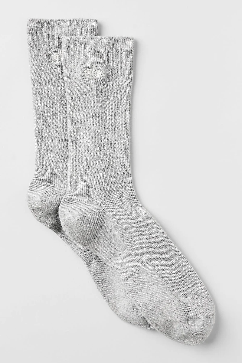 Unisex Half-Crew Understated Sock - Athletic Heather Grey