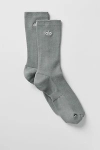 Unisex Half-Crew Understated Sock - Lunar Grey