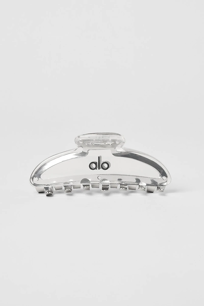 Acrylic Illusion Claw Clip - Clear Acetate/Chrome