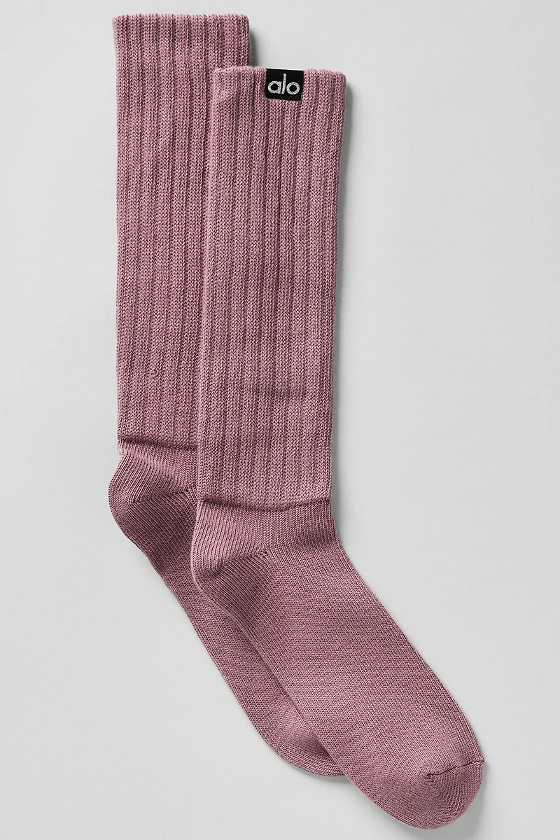 Unisex Scrunch Sock - Smoky Quartz
