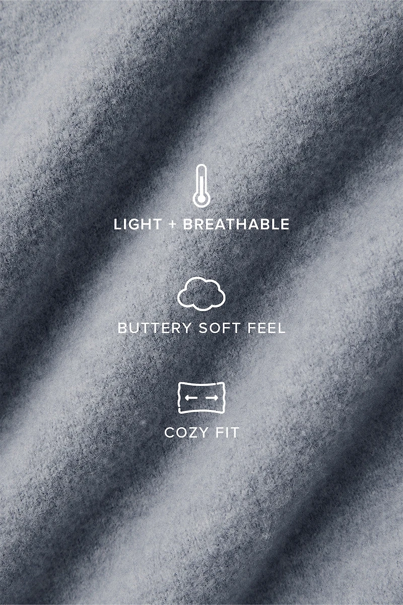 Merino Wool Oversized Scarf - Hazy Heather Grey