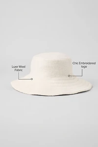 Merino Wool Bucket Hat - Ivory