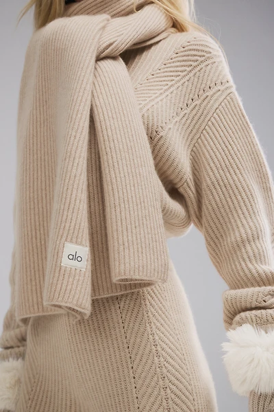 Courchevel Cashmere Scarf - Birch Heather