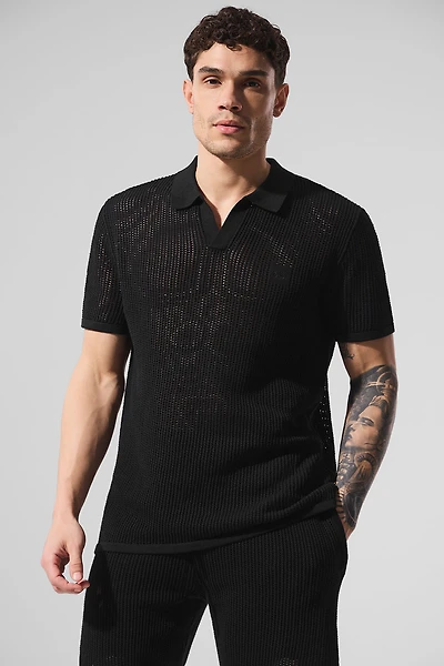 Open-Knit Polo