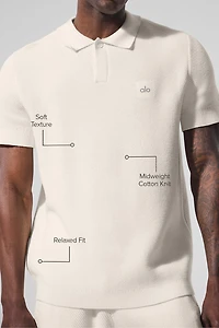 Sports Club Sweater Knit Polo - Ivory