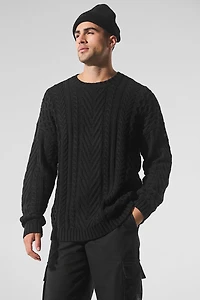 Cable Knit Crew Neck Sweater