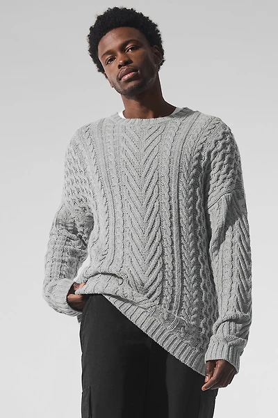 Cable Knit Crew Neck Sweater