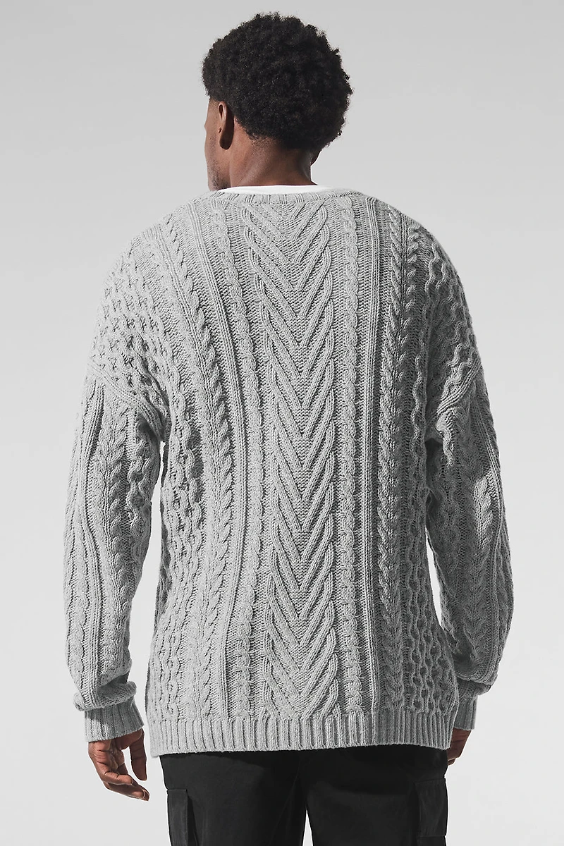 Cable Knit Crew Neck Sweater